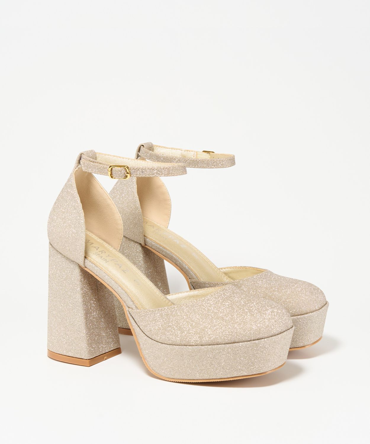 Zapatos plataforma glitter pulsera